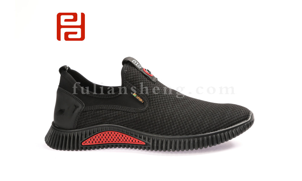 福連升春款男士透氣網(wǎng)面一腳蹬運動防滑老北京布鞋圖片