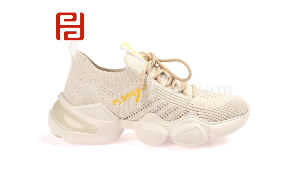 福連升時尚運動女鞋馬蹄跟老爹鞋女百搭透氣彈力襪子運動鞋圖片