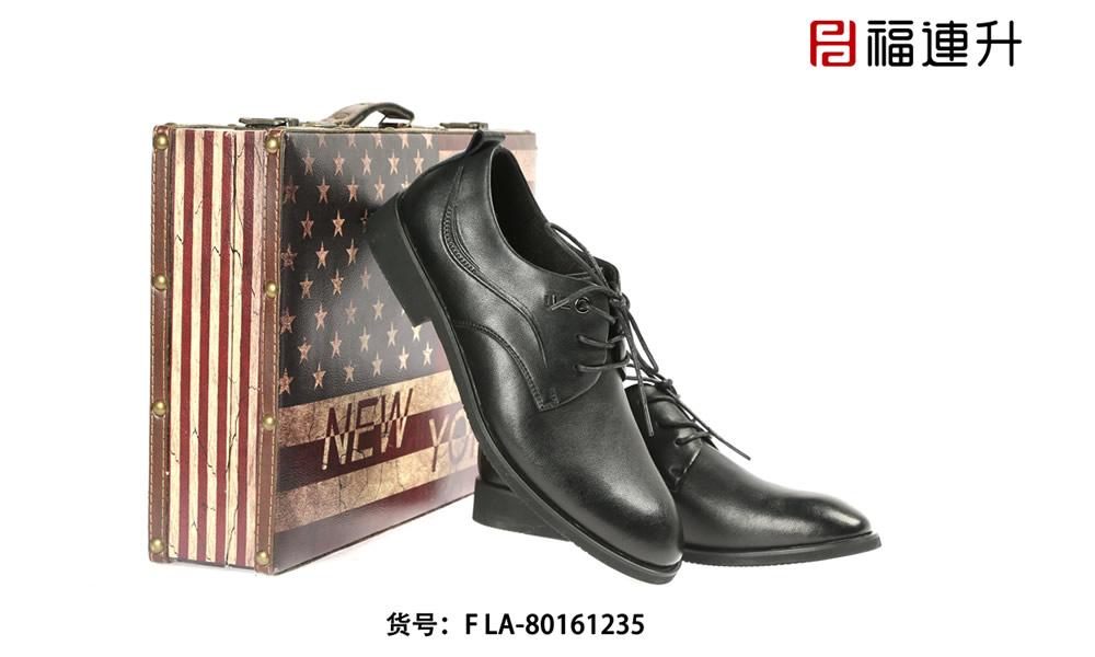 福連升商務(wù)版男鞋系帶正裝工作鞋 老北京布鞋圖片