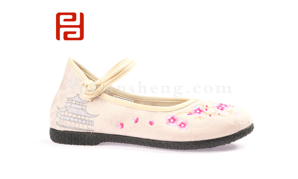 福連升老北京布鞋春時(shí)尚休閑繡花民族風(fēng)女單鞋圖片