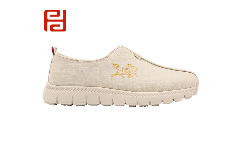 福連升老北京布鞋舒適休閑男鞋刺繡薄透氣軟底布面圖片