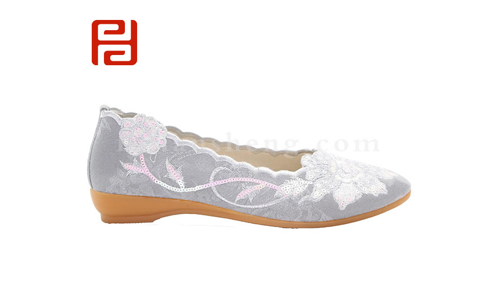 福連升老北京布鞋春夏低跟民族風繡花鞋女士單鞋圖片