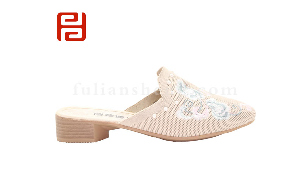 福連升民族風繡花女拖鞋老北京布鞋正品女鞋女涼鞋圖片