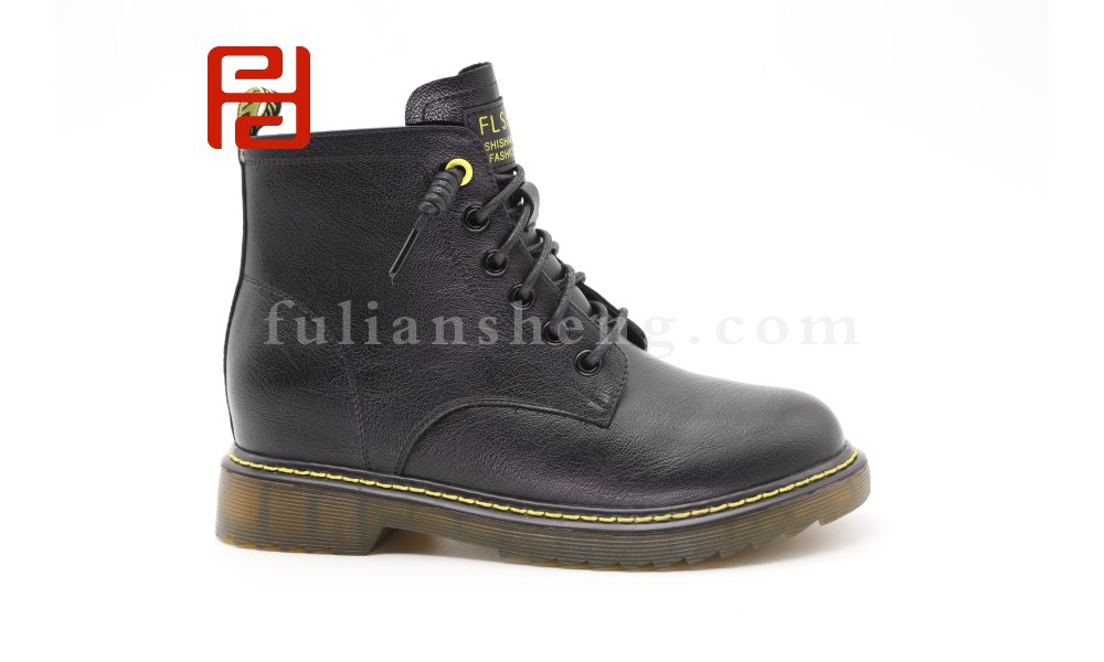 福連升休閑短靴系帶高幫馬丁靴沙漠靴棉麻女鞋圖片