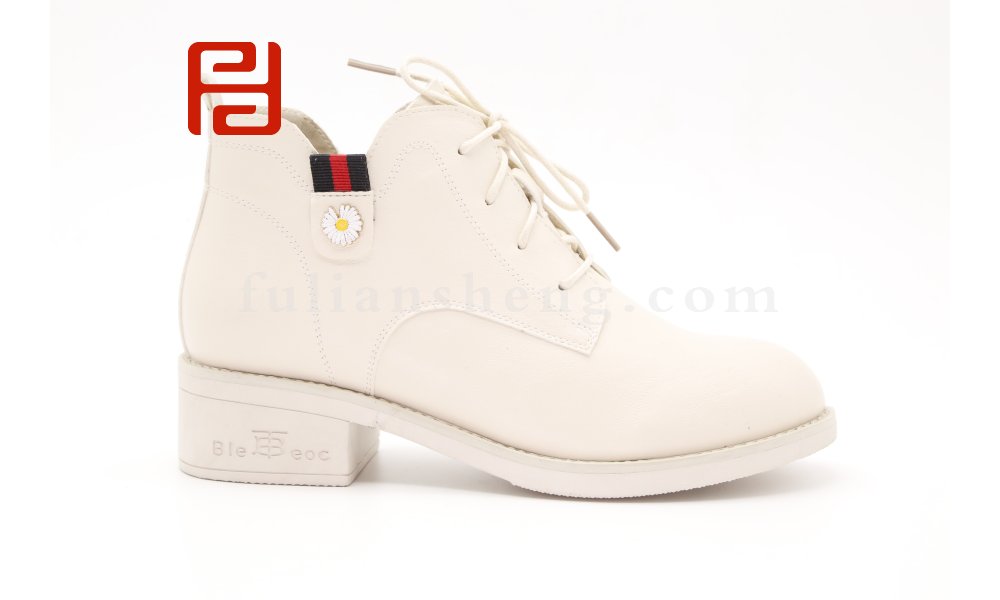 福連升休閑工作鞋子女靴短靴上班馬丁靴女棉麻舒適圖片