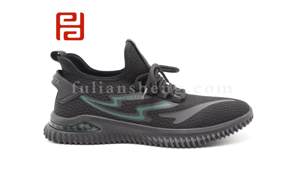 福連升2020冬季新款保暖飛織橡膠底時尚運動鞋圖片