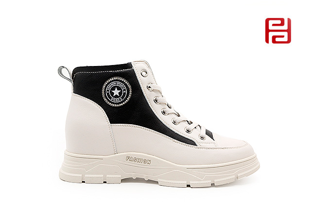 福連升休閑鞋2020冬季新款時尚運(yùn)動百搭厚底顯高牛皮老爹鞋