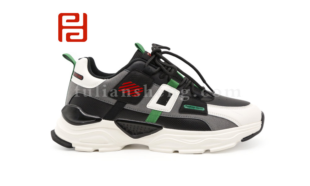 福連升2020冬季新款男輕彈防滑撞色老爹鞋休閑運(yùn)動(dòng)鞋圖片