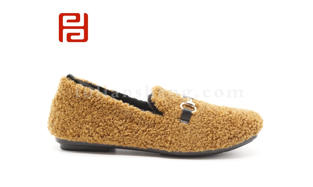 福連升休閑鞋女2020秋冬毛毛鞋女外穿懶人保暖軟底透氣鞋子圖片