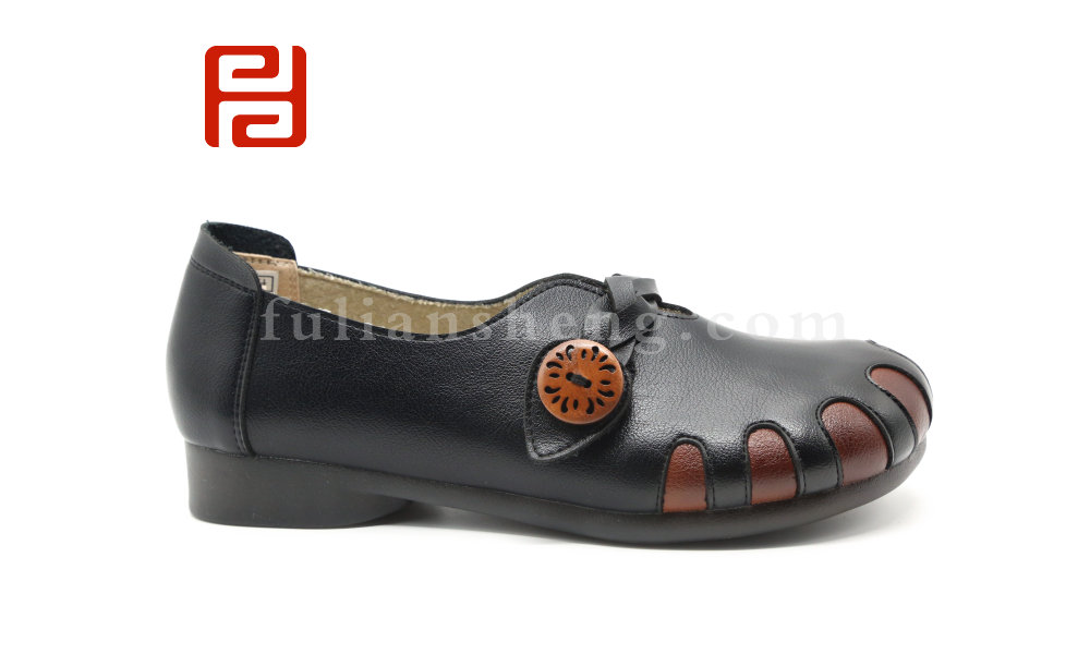 福連升休閑鞋女鞋舒適軟牛筋平底媽媽鞋單鞋女式復(fù)古圖片