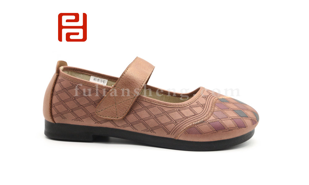 福連升老北京布鞋中老年媽媽鞋一字帶低幫軟底女鞋圖片