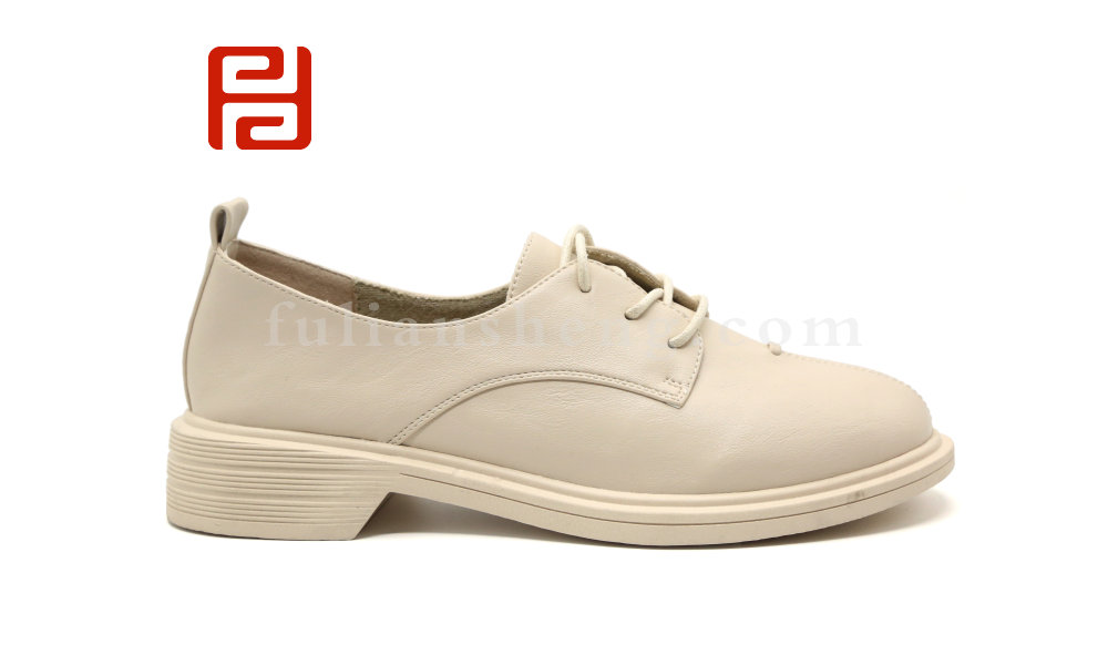 福連升單鞋女深口休閑鞋百搭透氣英倫風(fēng)平底女鞋圖片