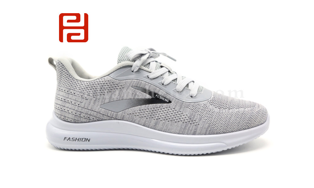 福連升休閑運動鞋春季飛織男鞋輕便緩震舒適漫步鞋圖片