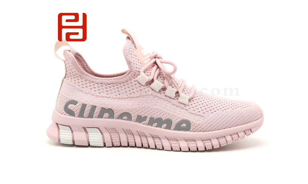 福連升休閑運(yùn)動女鞋中年漫步鞋飛織一腳蹬懶人鞋圖片