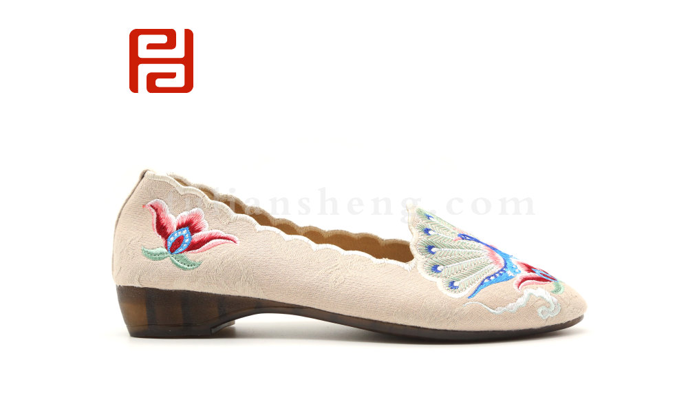 福連升老北京布鞋漢唐風(fēng)韻繡花牛筋底舒適婚鞋女鞋