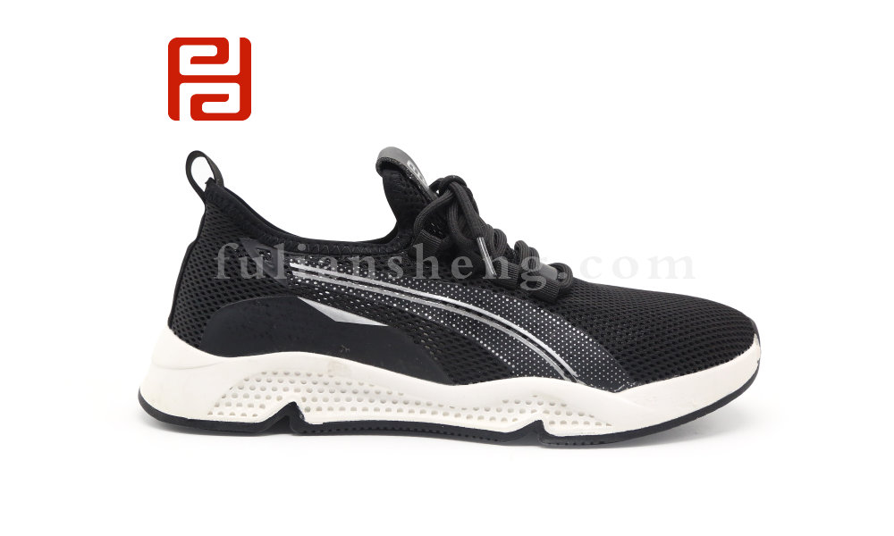 福連升夏季男休閑運動鞋輕便軟底網(wǎng)面透氣舒適鞋子圖片