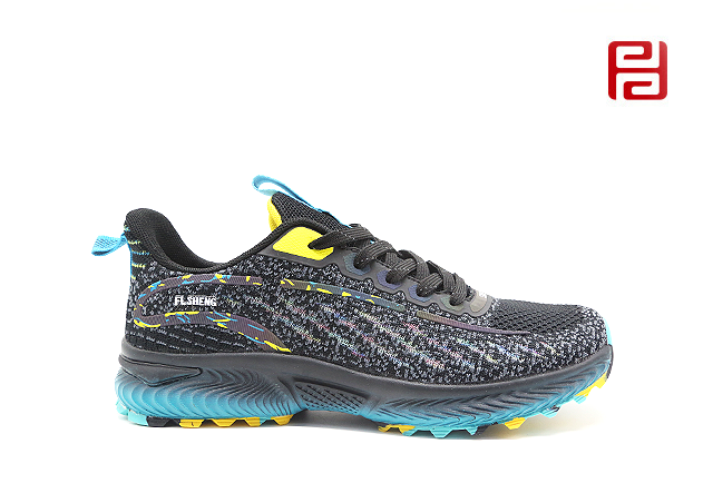 福連升休閑運(yùn)動(dòng)男鞋馬拉松跑步鞋旅游防滑透氣梭織鞋子