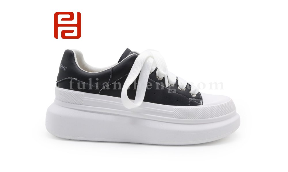 福連升休閑鞋真皮厚底小白鞋增高松糕底休閑運(yùn)動(dòng)板鞋圖片