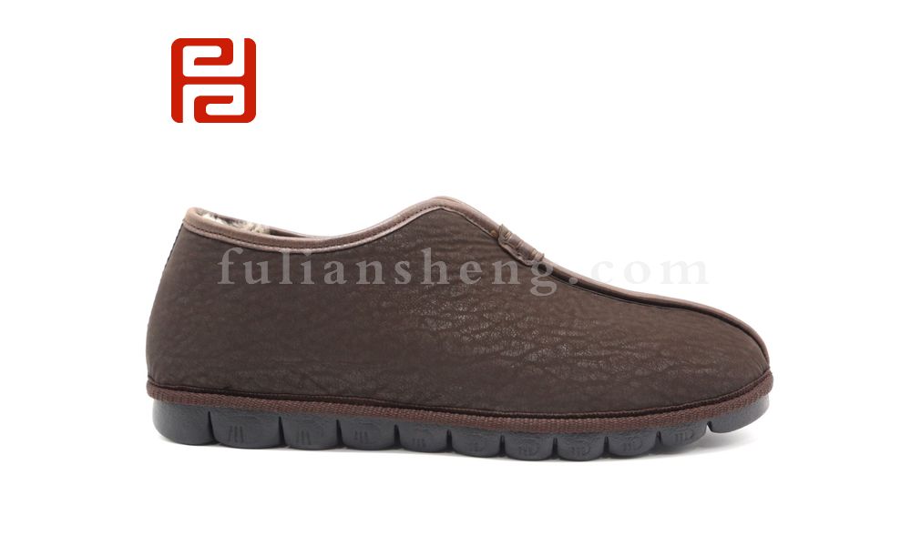 福連升老北京布鞋冬季保暖加絨傳統(tǒng)國風(fēng)爸爸鞋一腳蹬棉鞋圖片