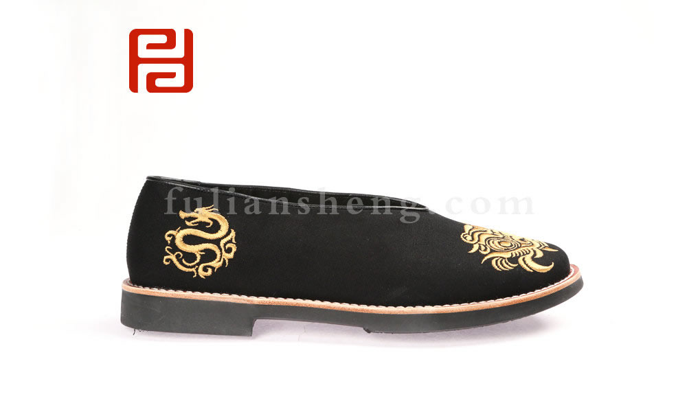 福連升老北京布鞋春棉麻刺繡休閑透氣民族風(fēng)復(fù)古單鞋(圖2)