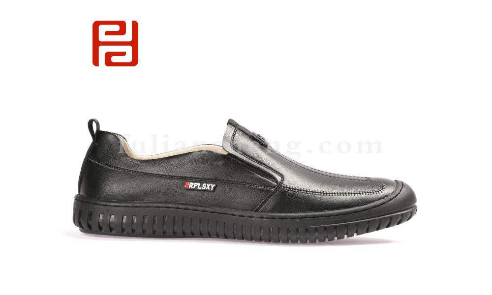 福連升休閑男鞋懶人一腳蹬中年爸爸棉麻軟底百搭布鞋(圖2)