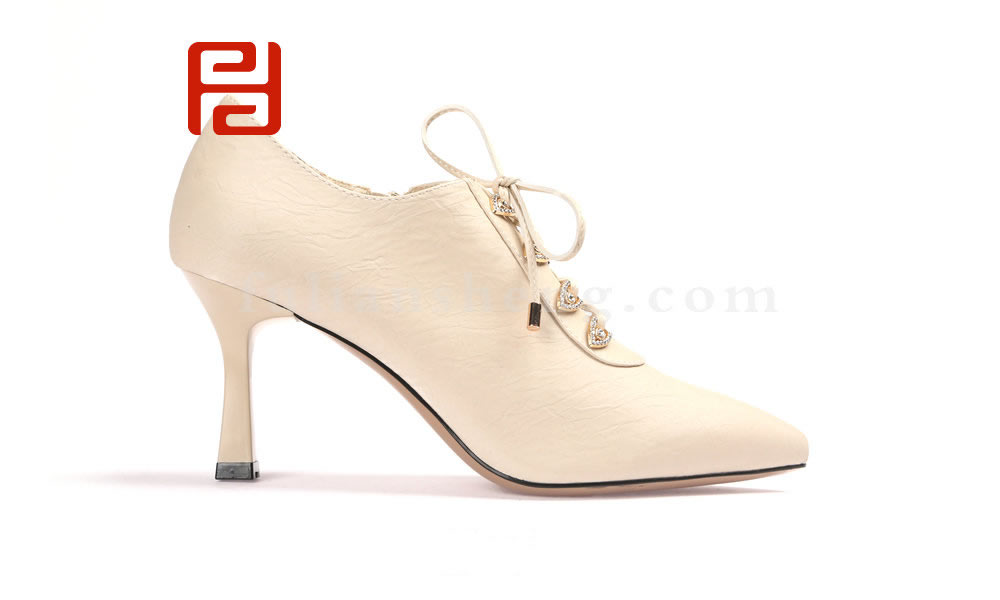 福連升春款單鞋黑色高跟鞋百搭休閑鞋工作通勤細(xì)跟女鞋子(圖4)