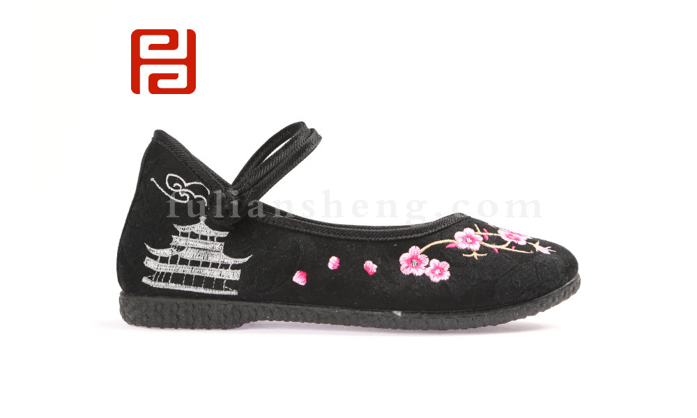 福連升老北京布鞋春時(shí)尚休閑繡花民族風(fēng)女單鞋(圖3)