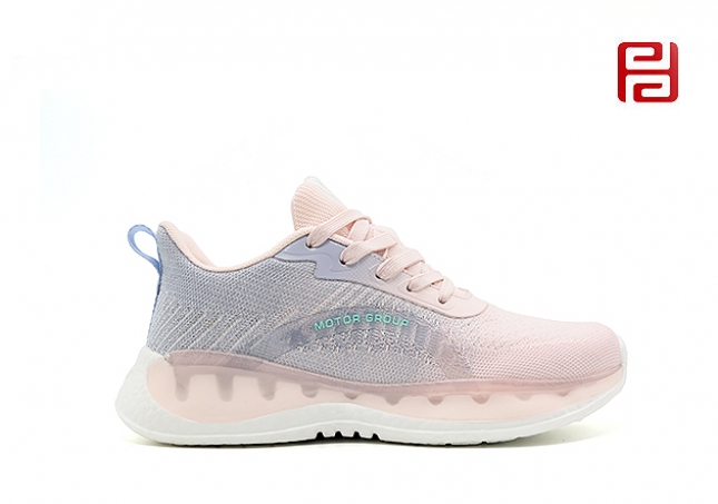 福連升秋季快樂運(yùn)動女鞋朦幻紗面料爆米花鞋底