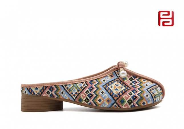 福連升夏季女鞋中國風(fēng)漢唐風(fēng)韻民族風(fēng)拖鞋女鞋